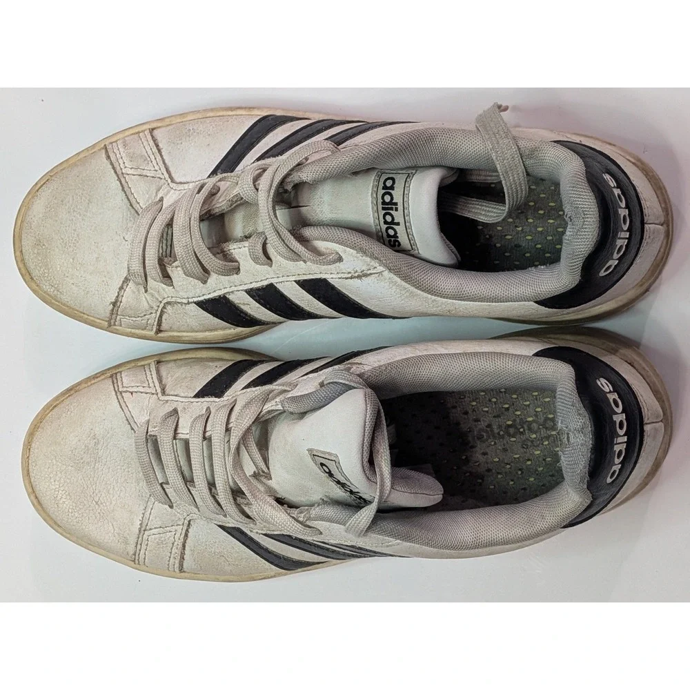 Adidas Grand Court Sneakers Mens 9 White Black Fair Casual Classic F36392